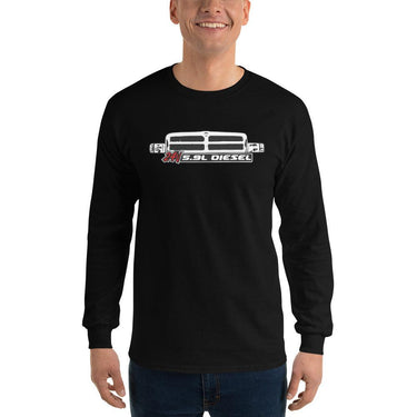 24v 5.9 Diesel Long Sleeve Shirt With 2nd Gen Truck Grille in black